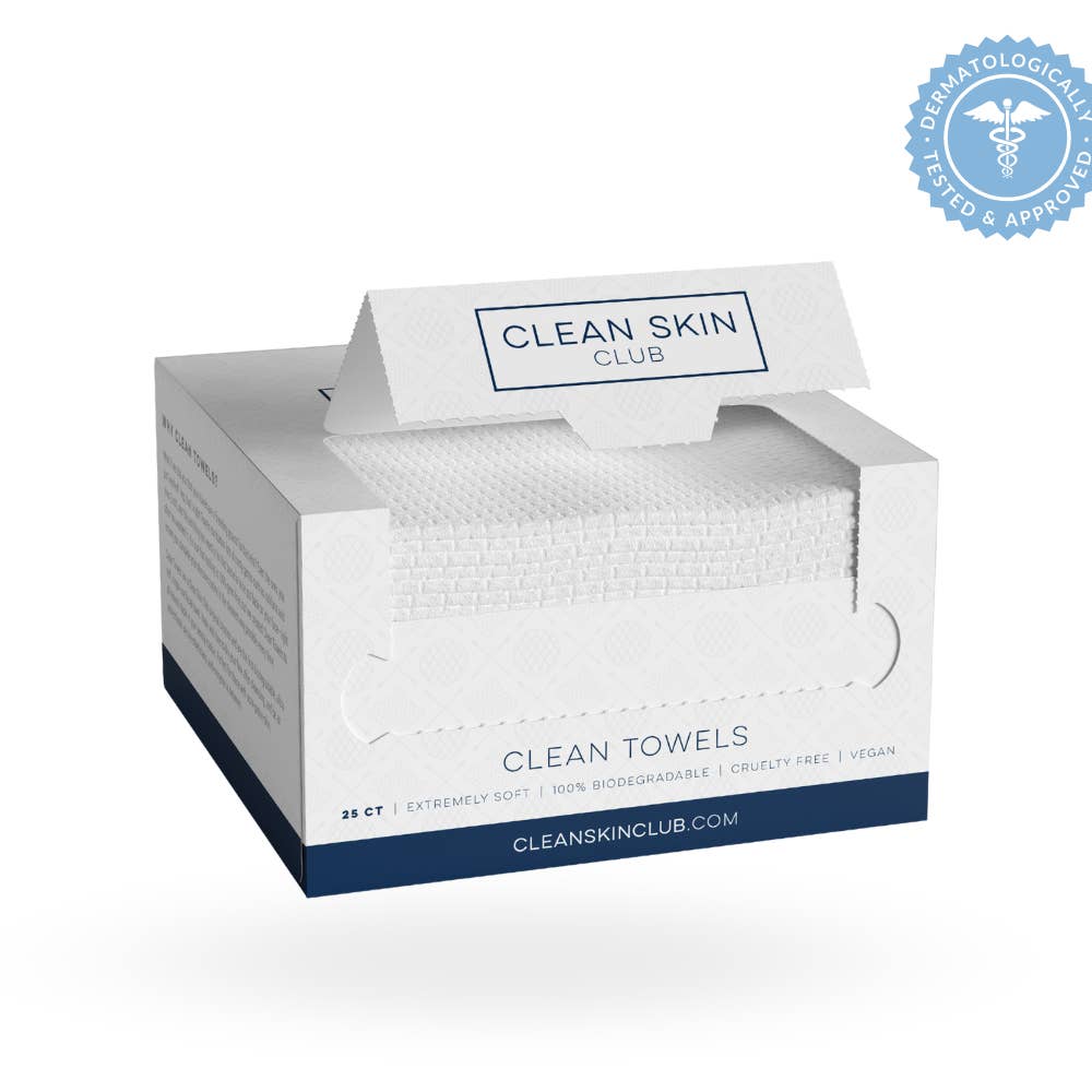 Clean Towels (25 ct.) Clean Skin Club